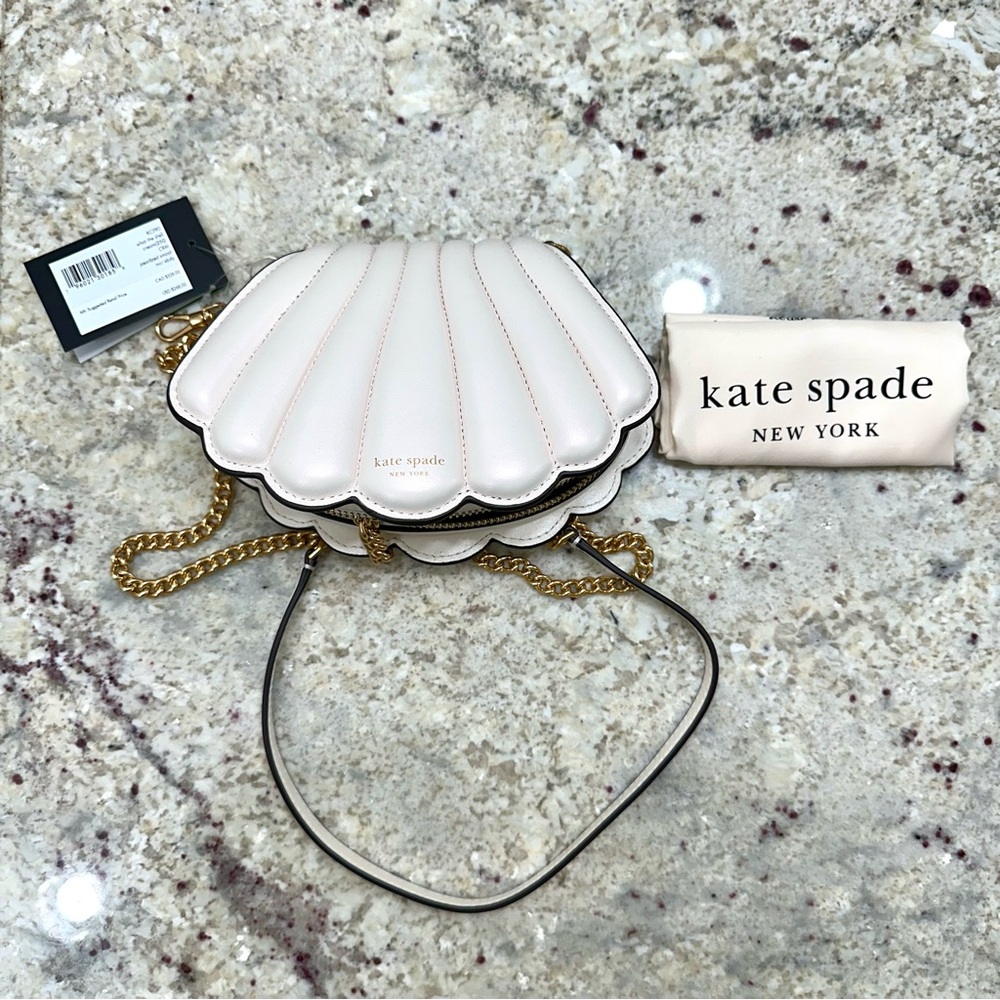 Kate Spade What The Shell Seashell Micro Crossbody Handbag Clutch